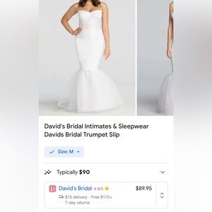 David’s Bridal trumpet slip M